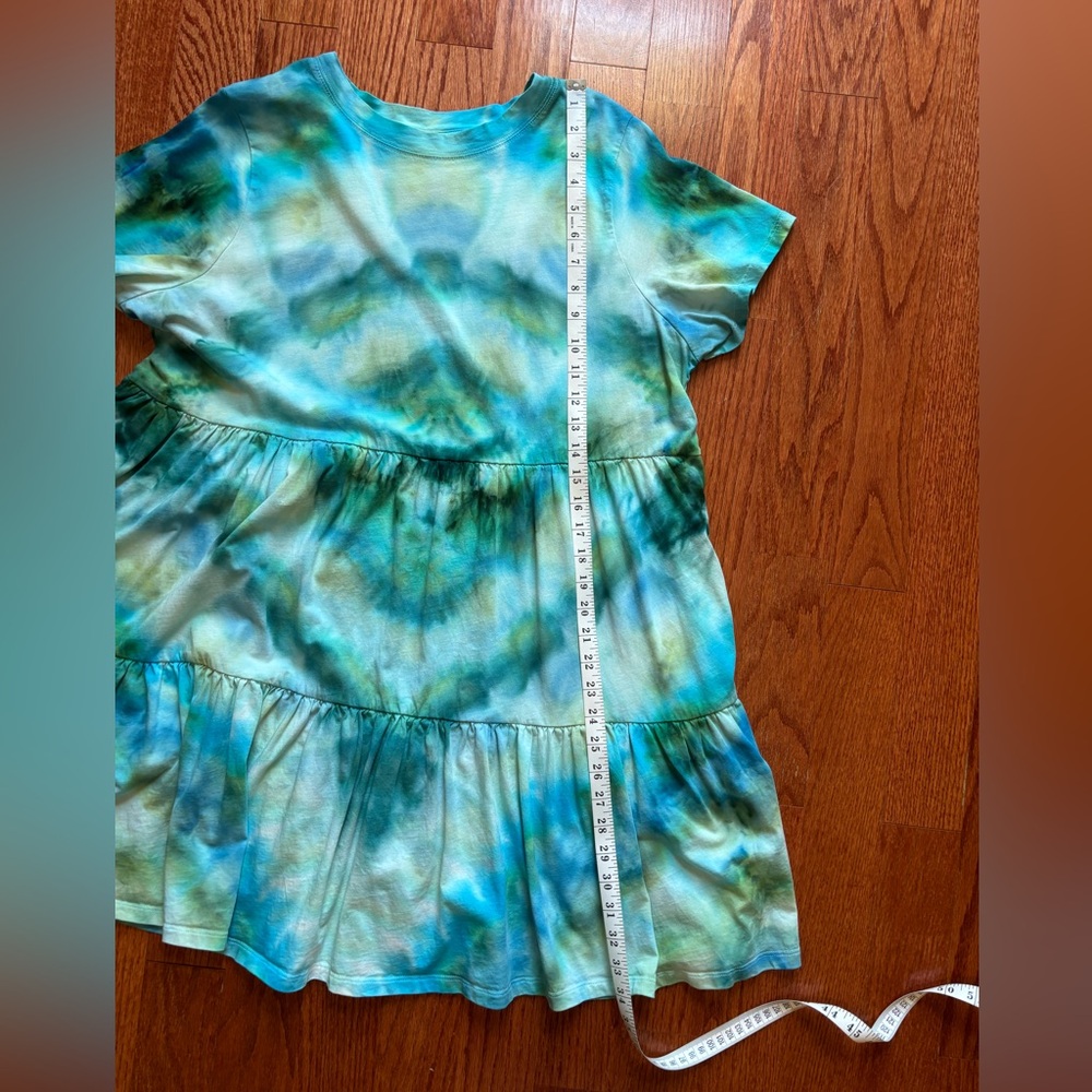 Old Navy Women’s, hand Tie-Dye Blue & Green Dress, size XL - Picture 9 of 9